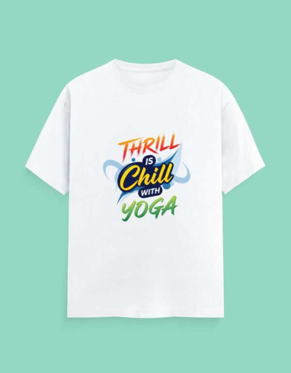 Chill with Yoga Unisex Classic Crew T-Shirt - Image 3
