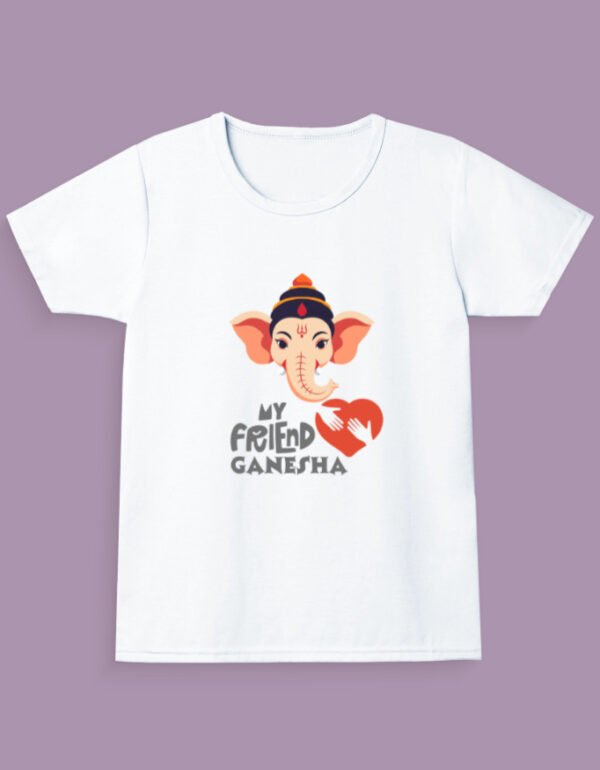 My friend ganesha Girl white