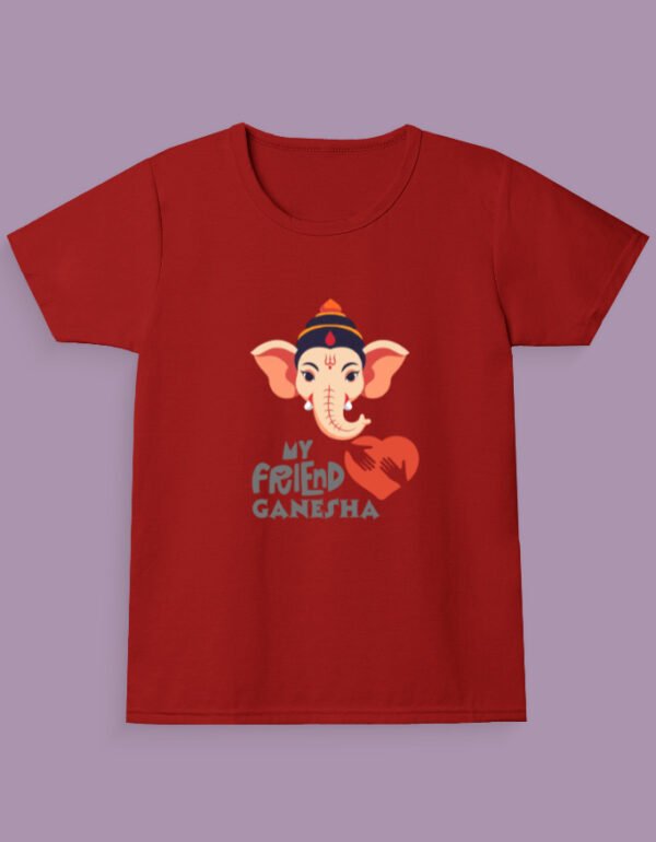 My friend ganesha Girl red
