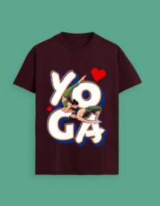 Maroon Yoga Lover Tshirt