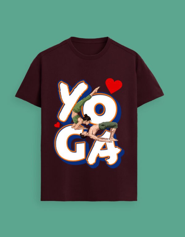 Maroon Yoga Lover Tshirt