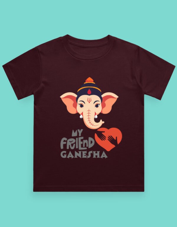 my friend ganesha boy maroon