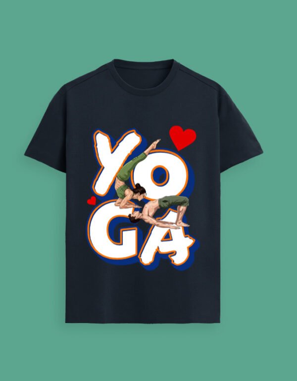 Navy Blue Yoga Lover Tshirt