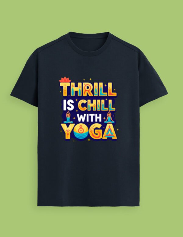 Thril is chill supima navy Blue