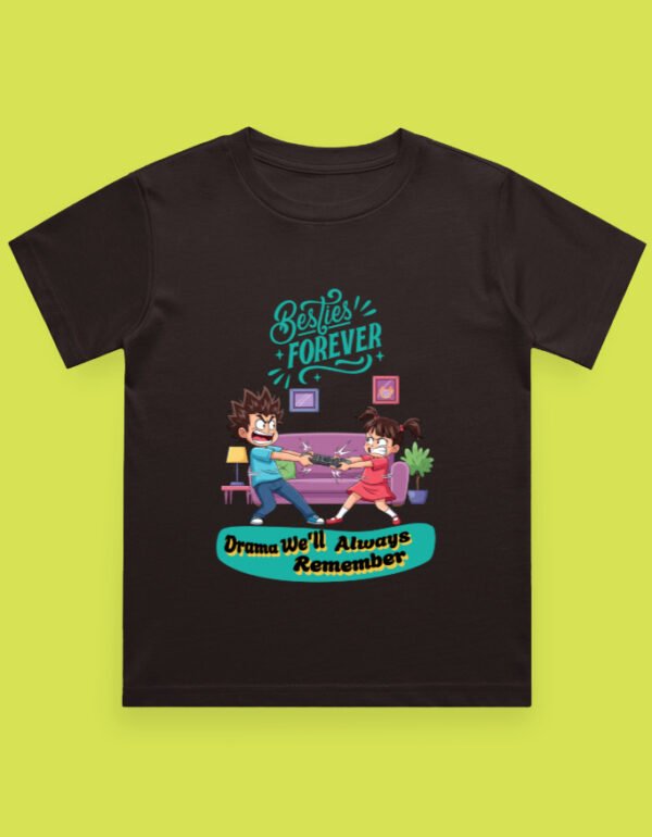 Besties Forever Kids tshirt coffee brown