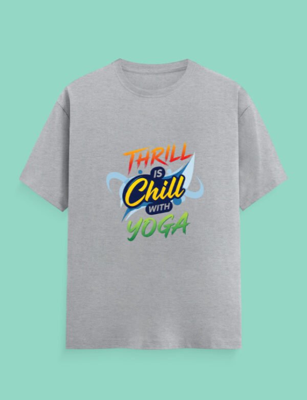 Thrill is chill unisex Classic T-shirt Grey Melange