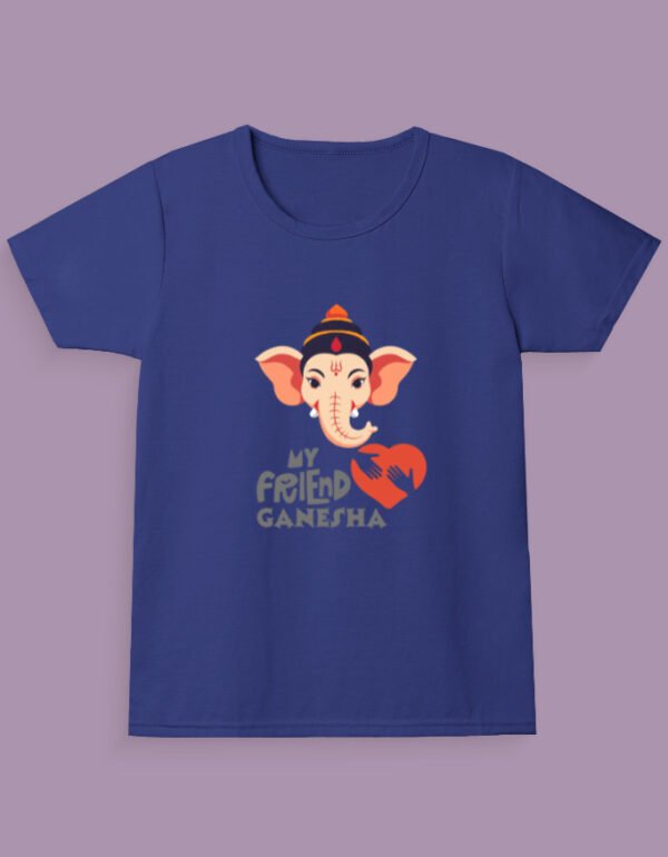My friend ganesha Girl royal blue
