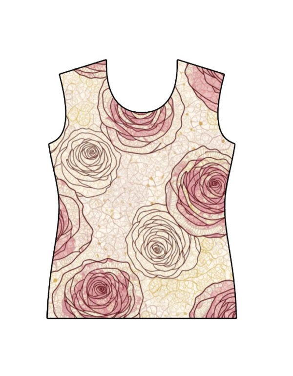 Rose Artifact Women AOP T-shirt - Image 4
