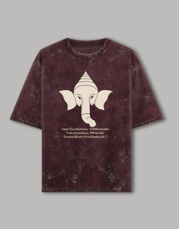 Ganpati Acid wash Maroon