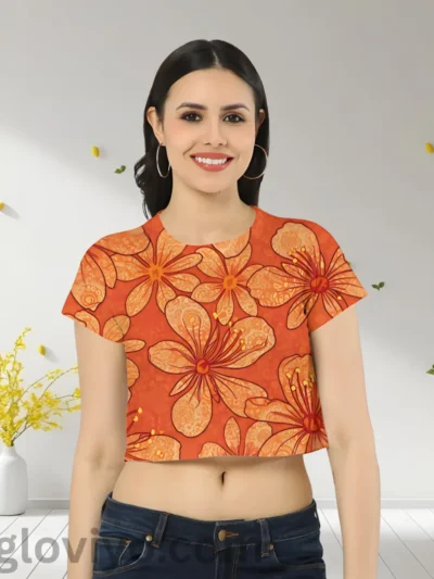 Gulmohar Women AOP Crop Top