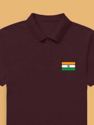 Embr India Flag polo maroon