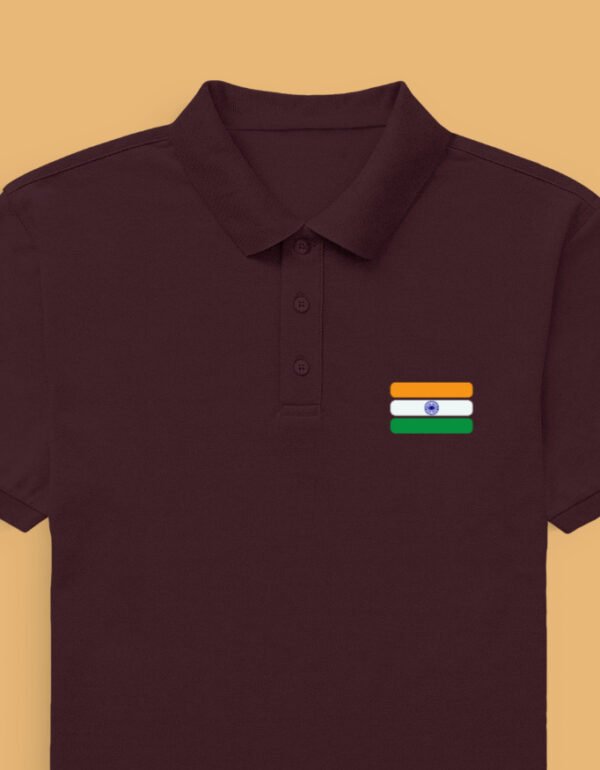 Embr India Flag polo maroon