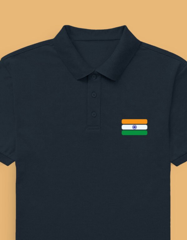Embr India Flag polo petrol Blue