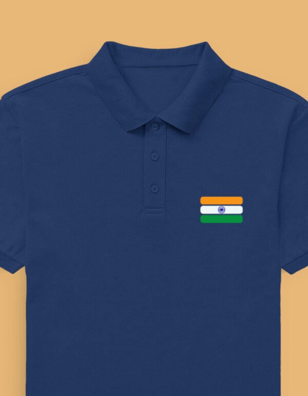 Embr India Flag polo royal blue