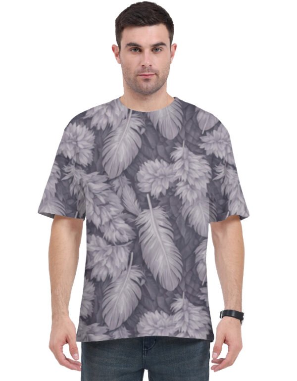 Feather Grey Unisex Oversized Tee - Image 5