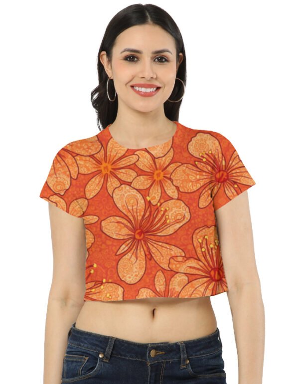 Gulmohar Women AOP Crop Top - Image 5