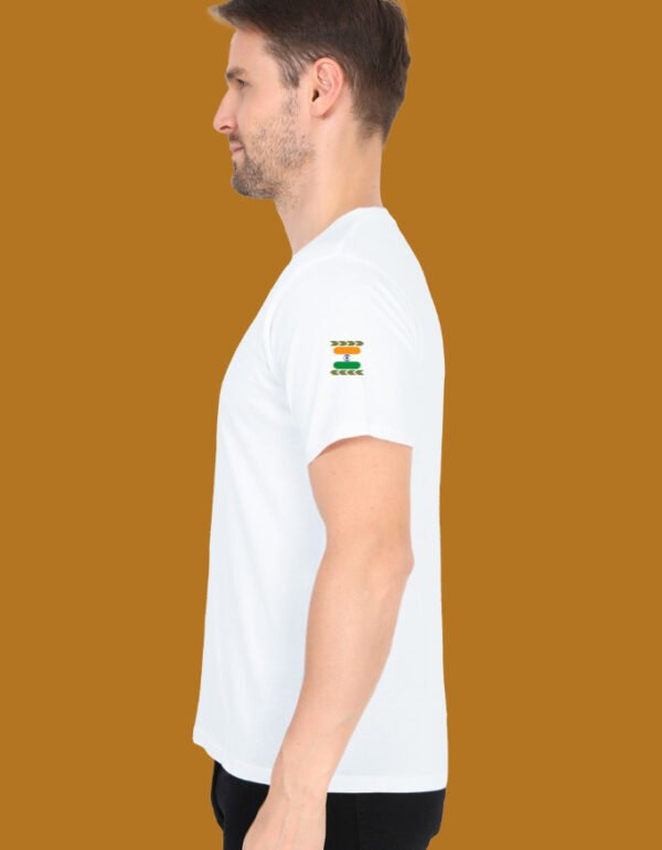 IAF Trishool vneck left Side White