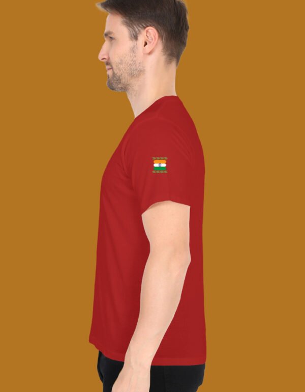 IAF Trishool vneck left Side Red