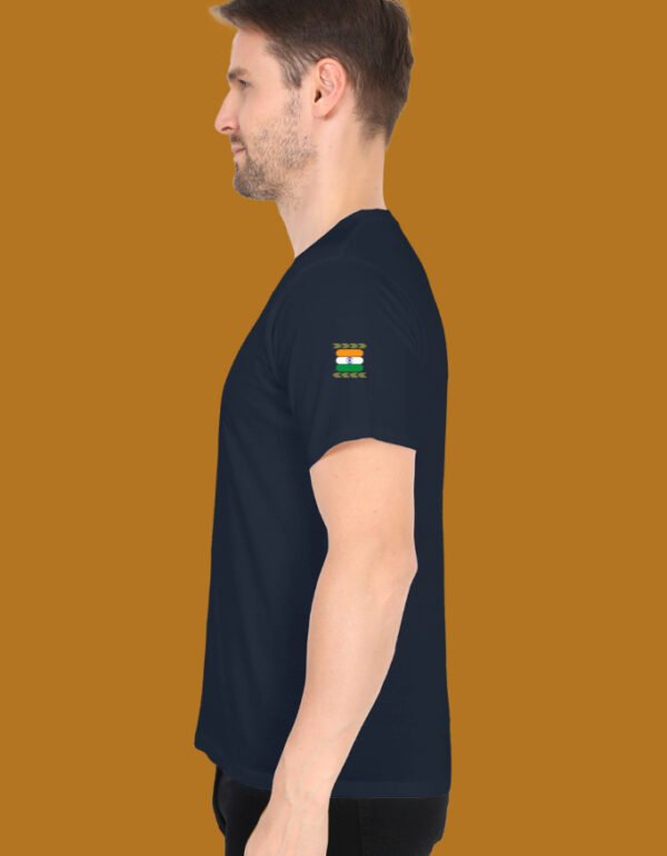 IAF Trishool vneck left Side Navy Blue
