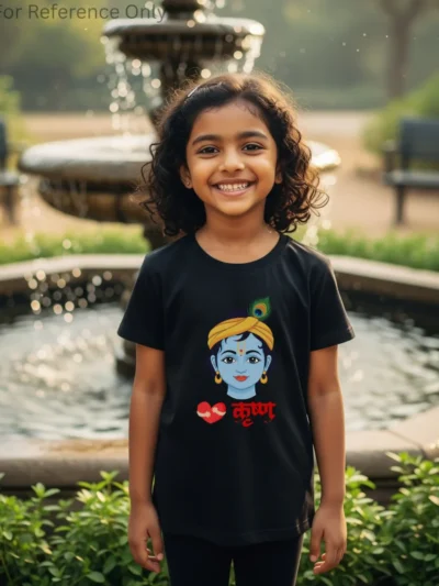 Bal Krishna Girl's Crew Neck T-Shirt