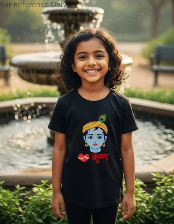 Bal Krishna Girl's Crew Neck T-Shirt
