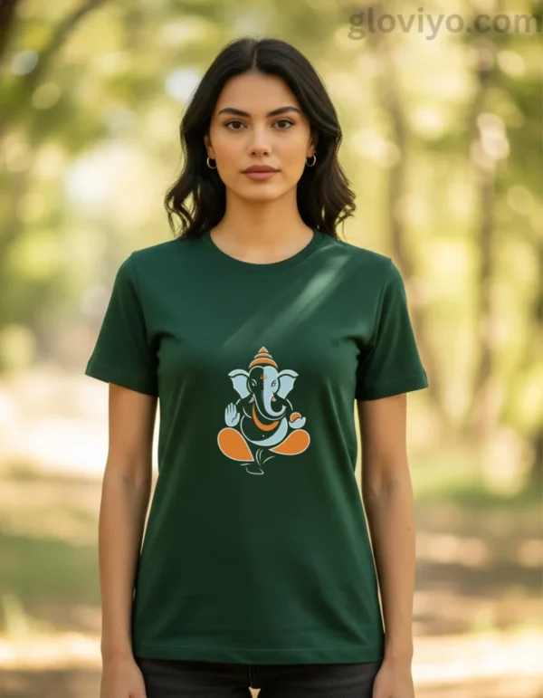 Minimal Ganpati Bottle Green