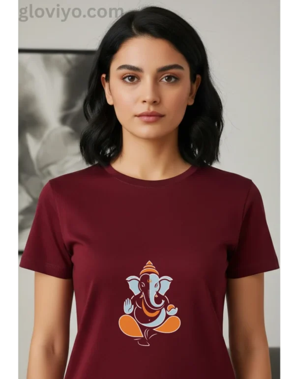 Minimal Ganpati Maroon