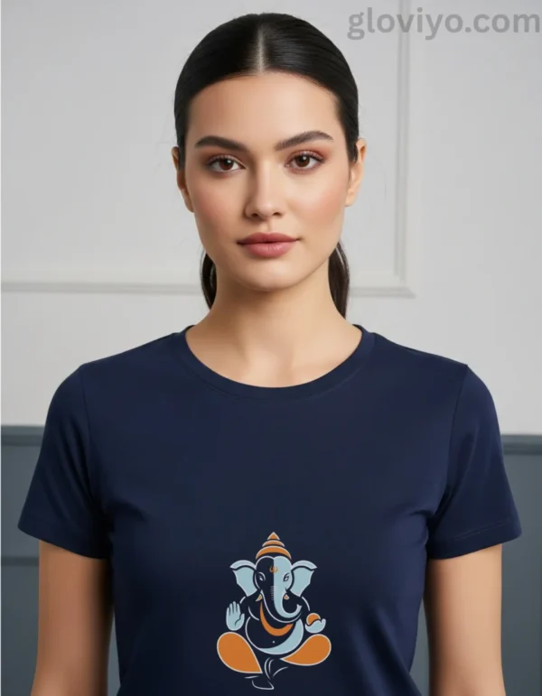 Minimal Ganpati Navy Blue