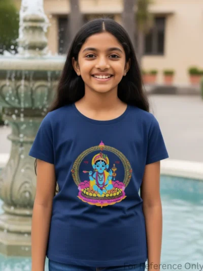 Vraj Laal Girl's Crew Neck T-Shirt