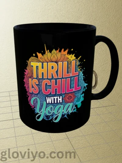 Thrill is Chill Yoga Mug front