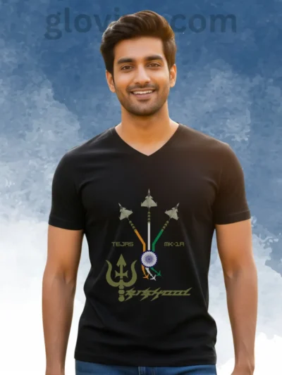 Vneck Black Front