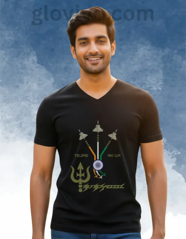 Vneck Black Front