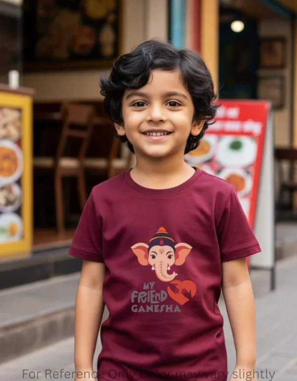my friend ganesha boy maroon
