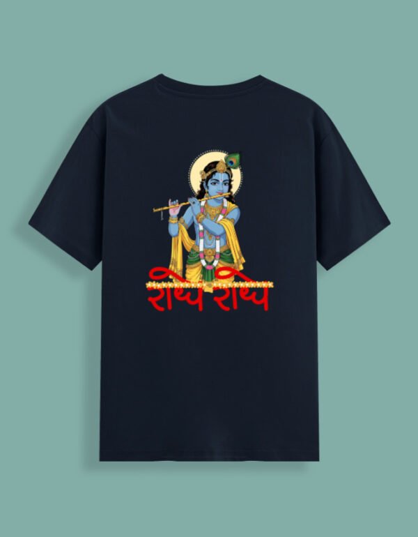 radhe radhe kisna back navy blue