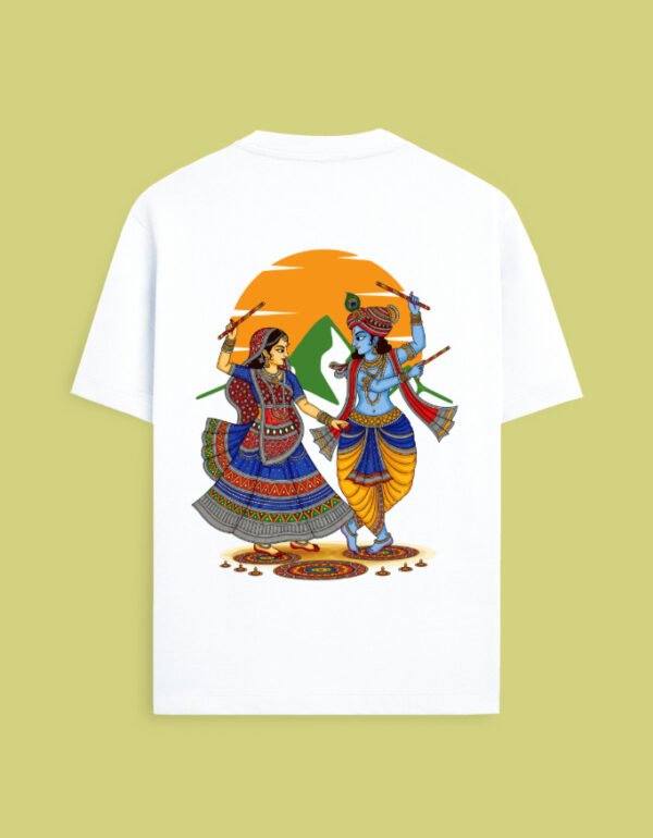 Radha Krishna Unisex Garba T-shirt - Image 5