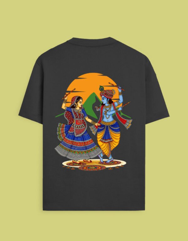 Radha Krishna Unisex Garba T-shirt - Image 3