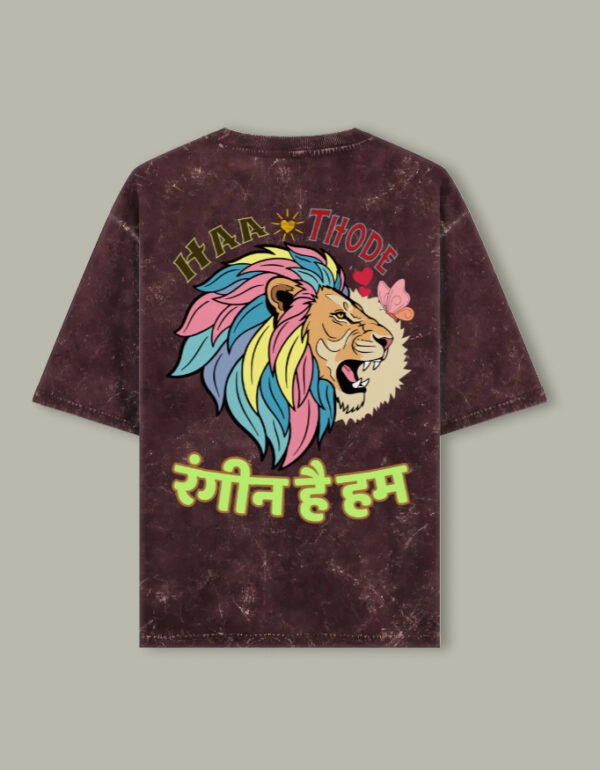 Rangeen Hai Hum Unisex Acid Washed Oversized Tee - Image 9