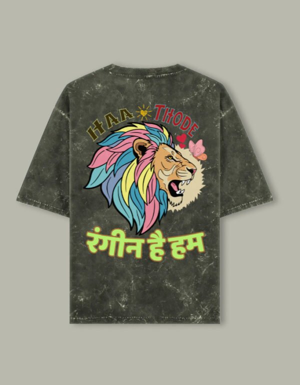 Rangeen Hai Hum Unisex Acid Washed Oversized Tee - Image 7