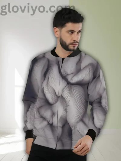 Curly Feather aop Jacket