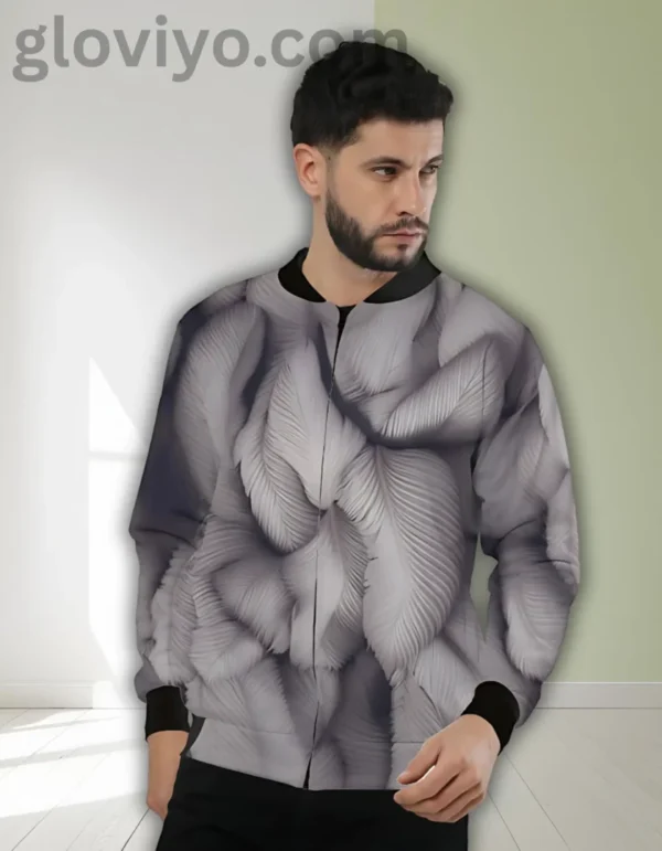 Curly Feather aop Jacket