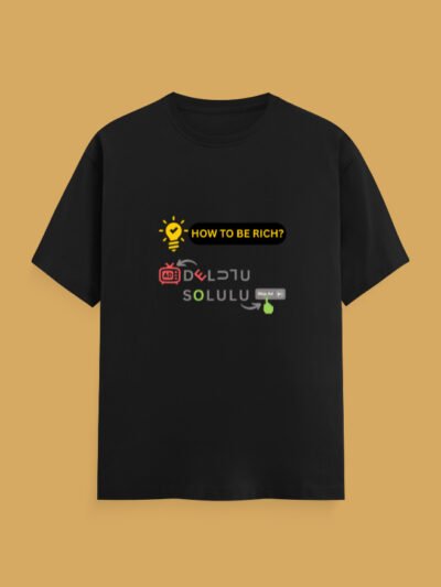 How to be Rich T-Shirt - 3XL, Black