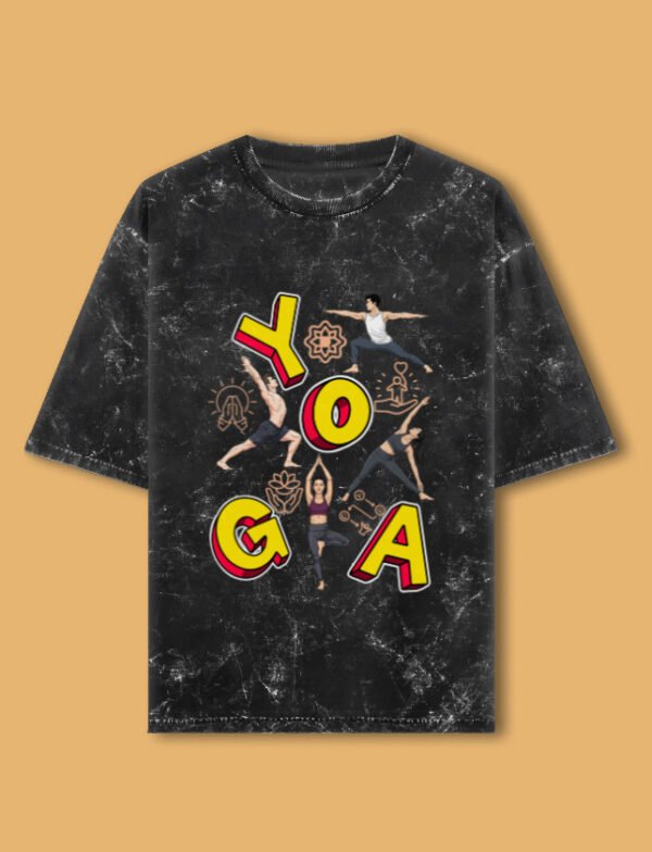 Unisex Oversize Acid Wash Yoga T-Shirt - Image 5