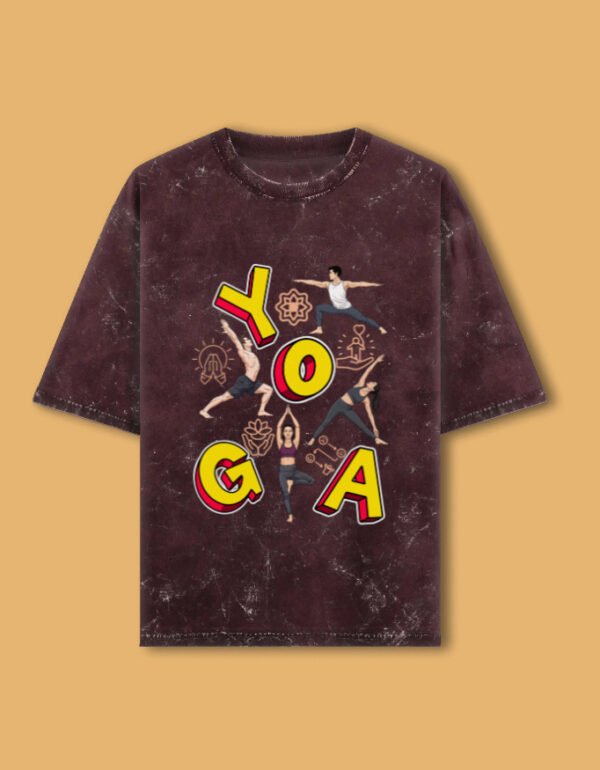 Unisex Oversize Acid Wash Yoga T-Shirt - Image 8