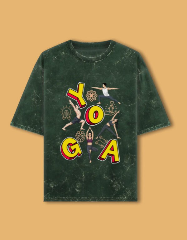 Unisex Oversize Acid Wash Yoga T-Shirt - Image 7