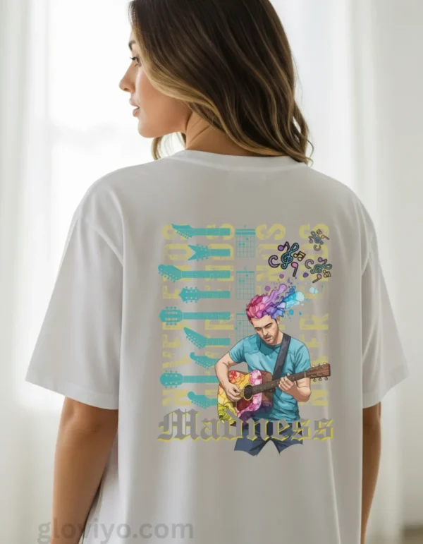 Guitar Madness Back White