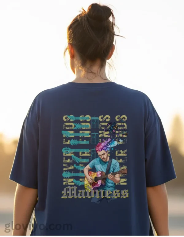 Guitar Madness Navy Blue Back