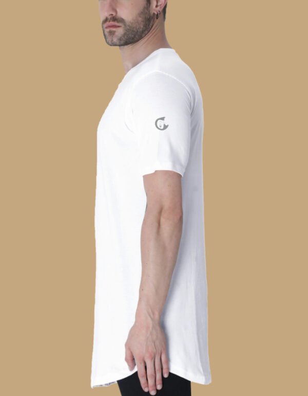 Garvi Gujarat Men's Longline Curved Tee - Image 3