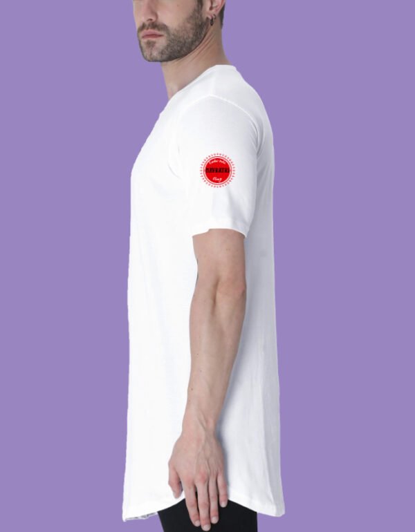 Men Radha Krishna Longline Curved  Navratri T-Shirt - Image 10