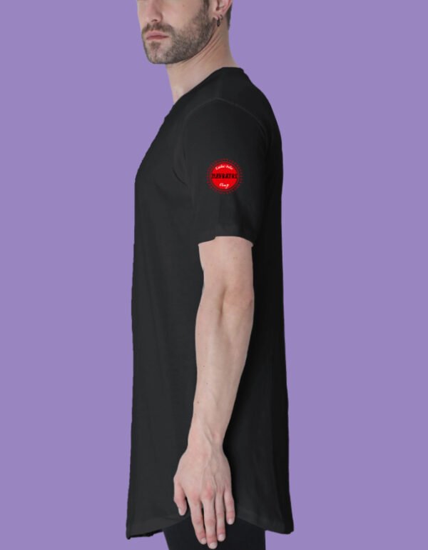 Men Radha Krishna Longline Curved  Navratri T-Shirt - Image 5