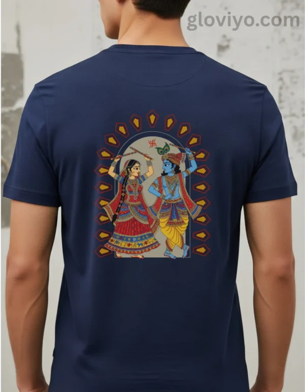 Radha Krishna Garba Navy Blue